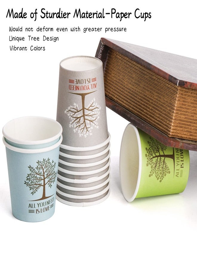 AVLA 800 Pack Bathroom Cups, 2 OZ Disposable Paper Mouthwash Cup, Small Hot Cold Beverage Drinking Cup, Mini Colorful Espresso Cups for Parties, Picnic, Barbecue, Travel and Events, Tree Pattern - Image 3